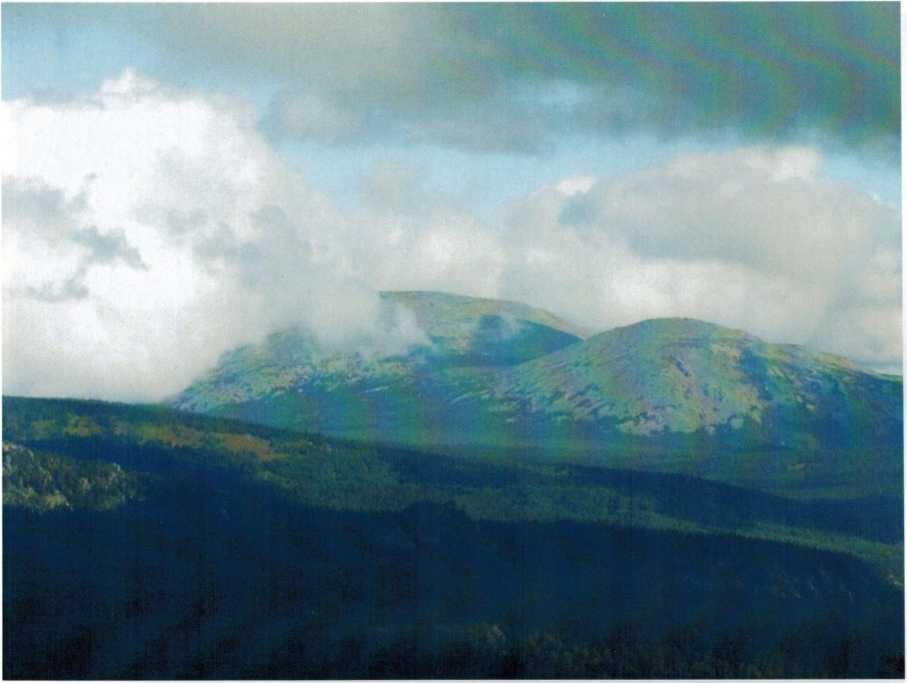 Гора Большой Ямантау и Малый Ямантау - (Куянтау - высота 1512м), фото О. Игиташева 2014 года