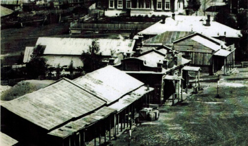 Магазины и лавки в виде сараев Белорецк 1900 г