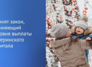 Законопроект, устанавливающий новые условия для получения материнского капитала