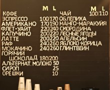 Обновлённое МЕНЮ Кофейни Dark side