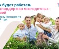 Указ о мерах социальной поддержки многодетных семей