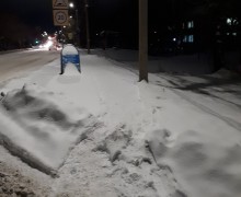 Не чистят тротуары от снега в р-не хлебокомбината ул. Тюленина